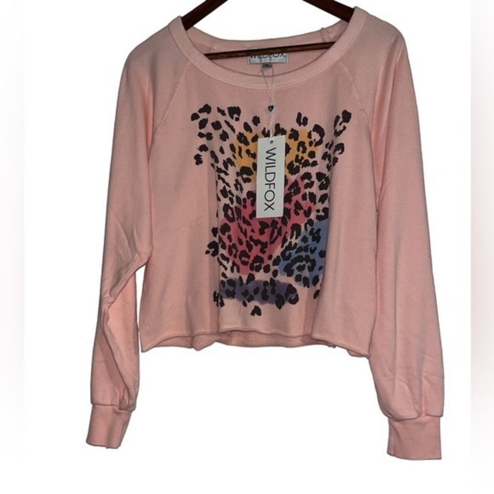 NWT Wildfox airbrush leopard sweatshirt